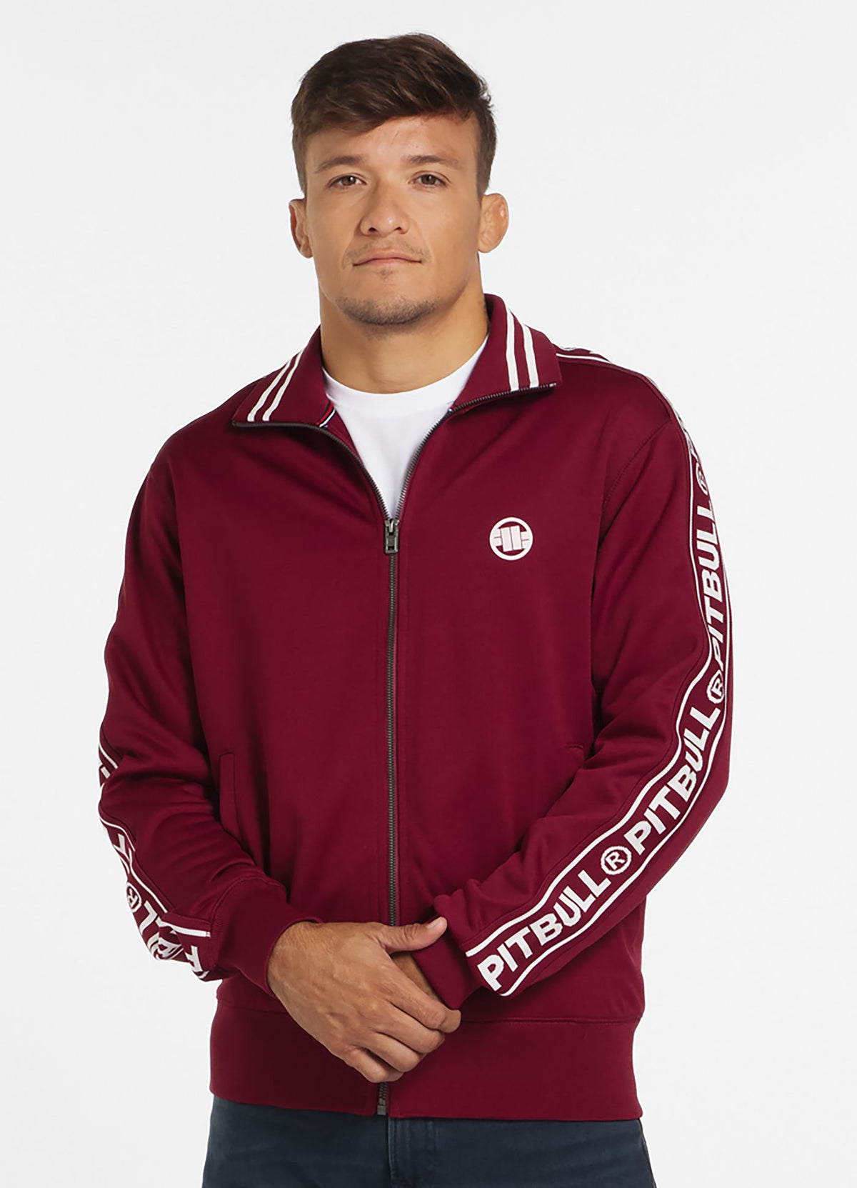 Trainingsjacke Oldschool Tape Logo - Burgundy