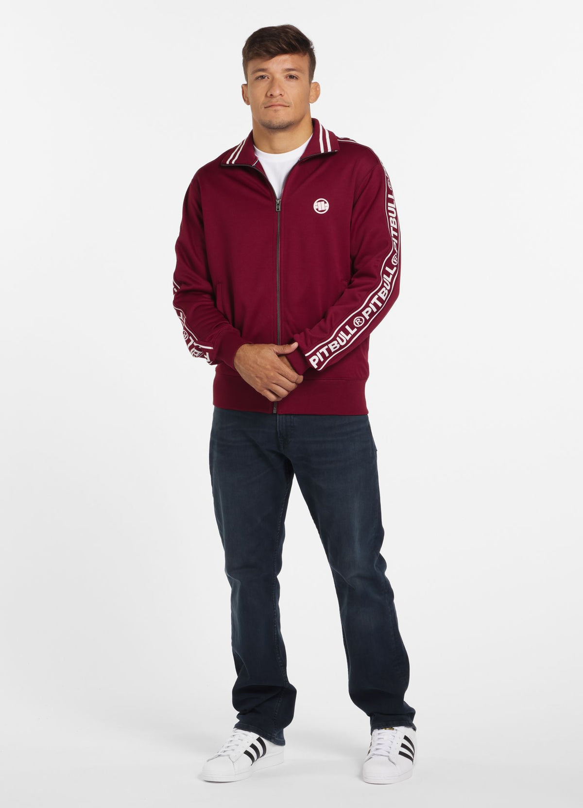 Trainingsjacke Oldschool Tape Logo - Burgundy