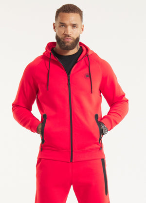 Men's Zip-up hoodie DOGWOOD - Fluo red