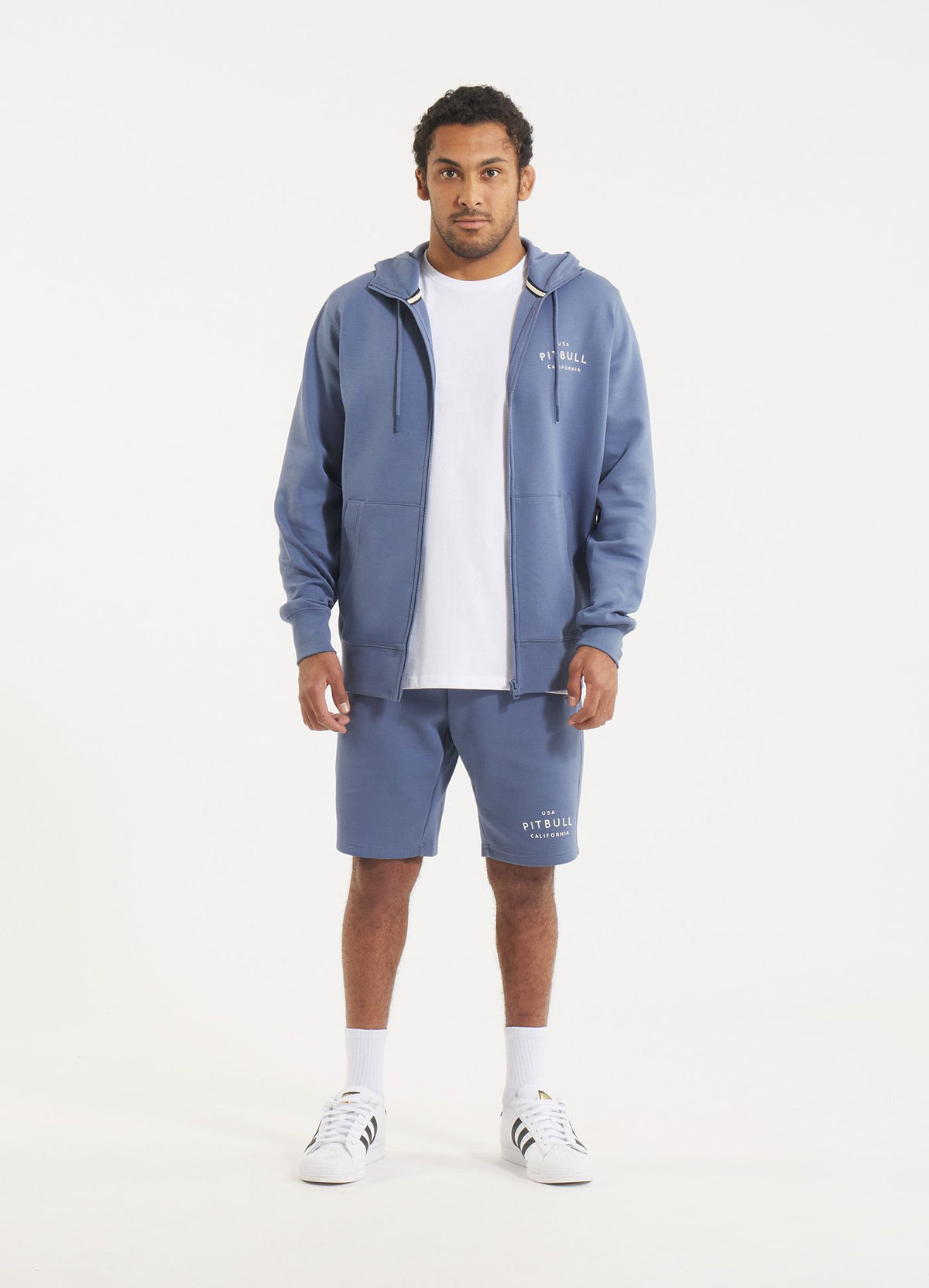 Men's Zip-up hoodie SAMPSON - Light blue