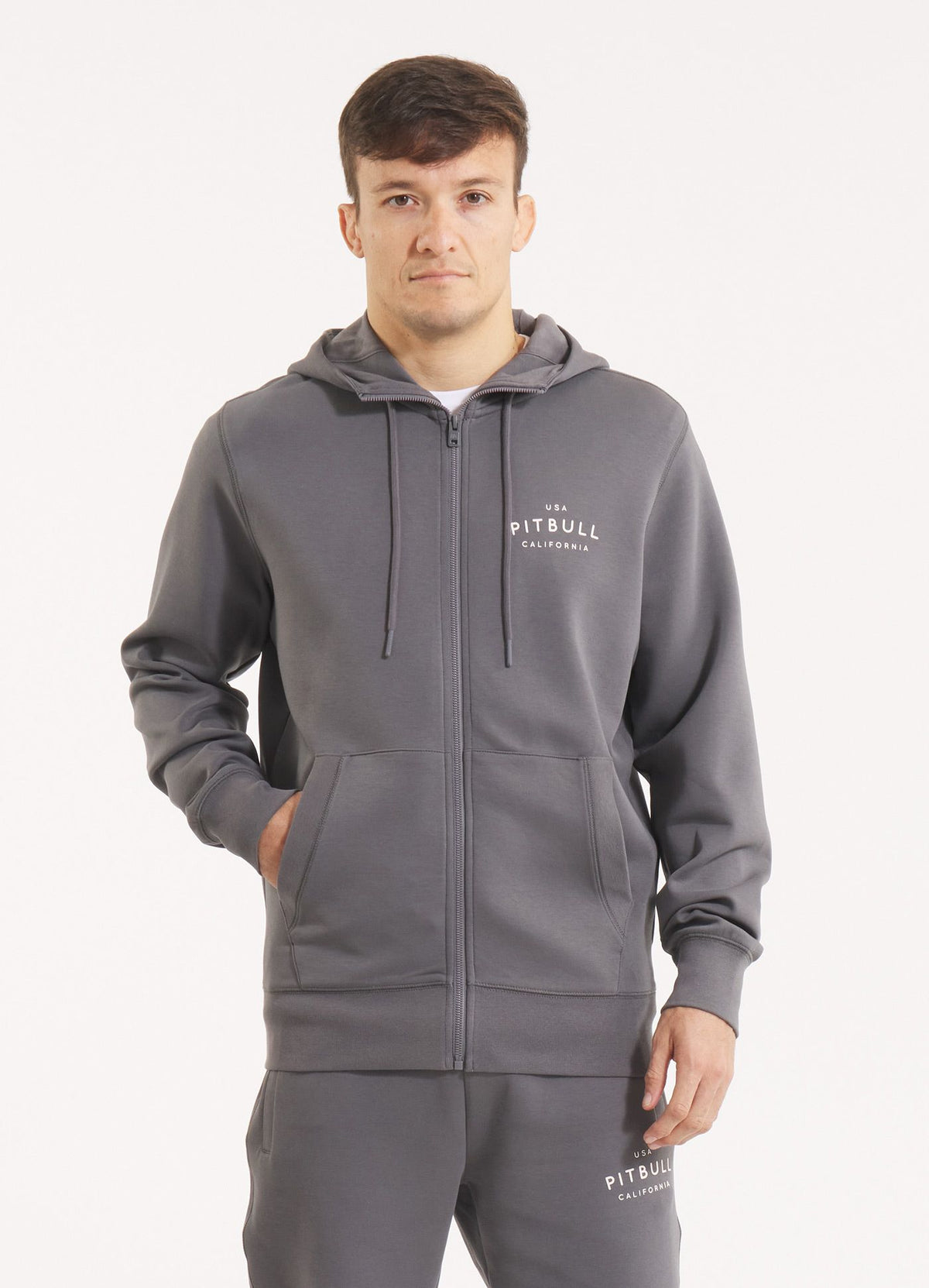 Men's Zip-up hoodie SAMPSON - Graphite