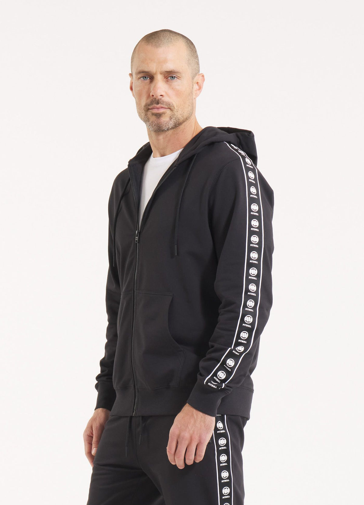 Men's Zip-up hoodie TAPE NUGGET - Black