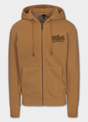 Men's Zip-up hoodie Washed MULTISPORT - Honey yellow