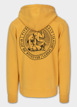 Men's Zip-up hoodie Washed VINTAGE BJJ - Washed yellow