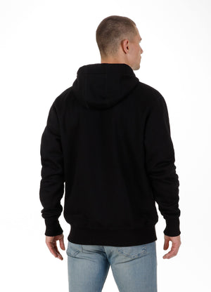 Schwarzer Kapuzenpullover mit STEEL-LOGO