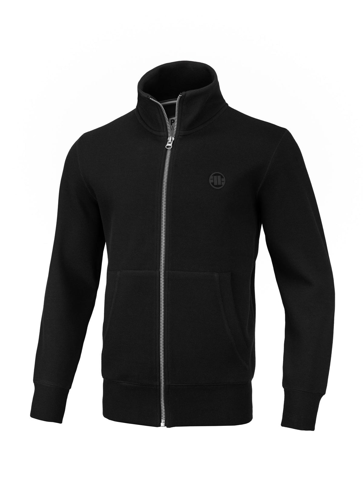 NEW LOGO Premium Pique Schwarze Sweatjacke