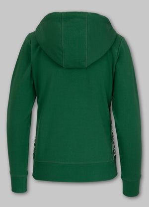 Women's zip-up hoodie French Terry LA DETA - Dark green