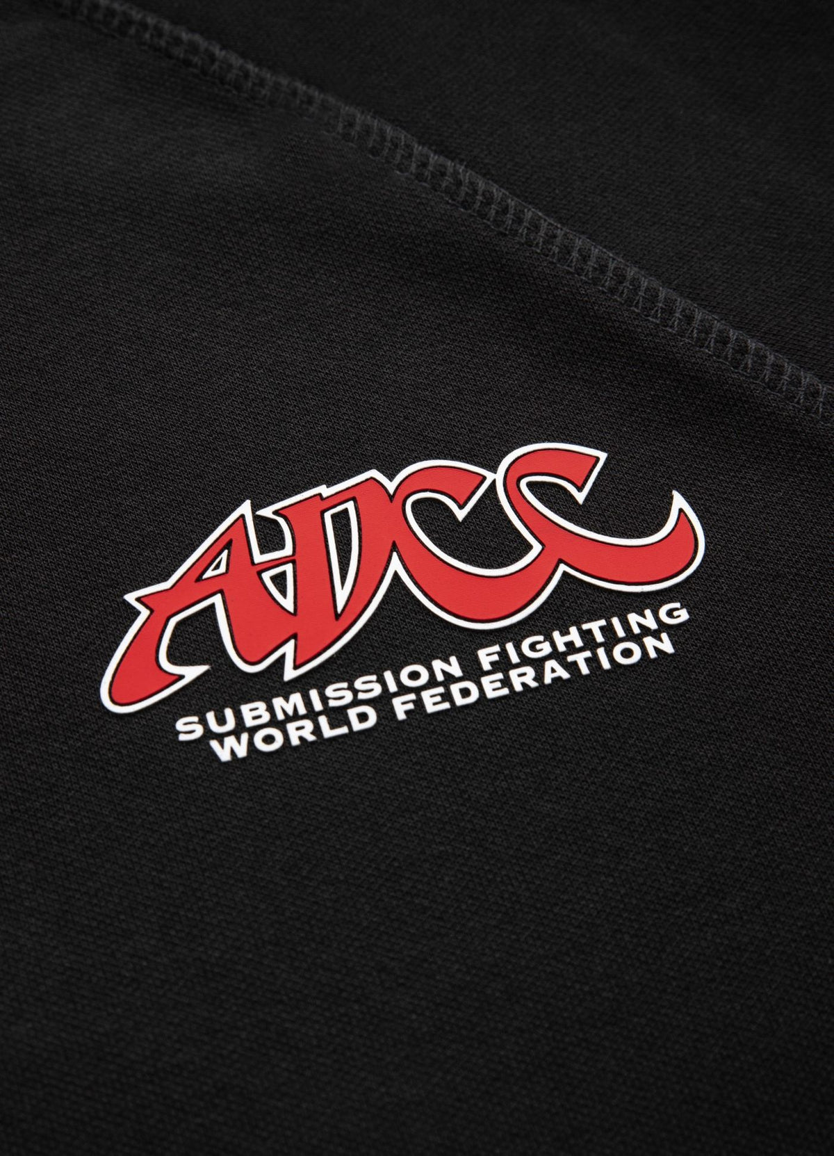 ADCC Schwarzer Kapuzenpullover mit Reißverschluss