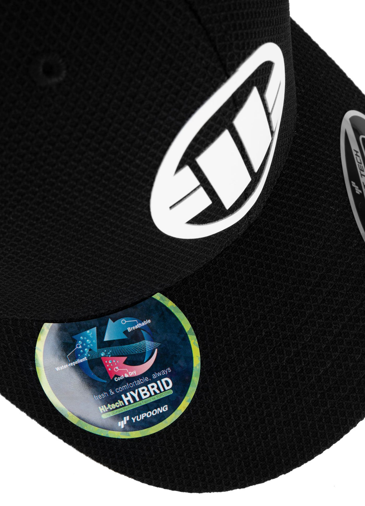 Logo-Hybrid-Snapback in Schwarz