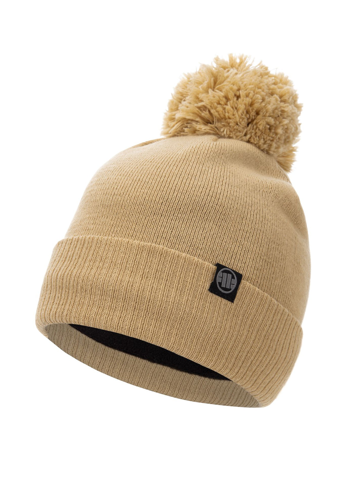 KLEINES LOGO 2 Sand Winter Beanie Bubble