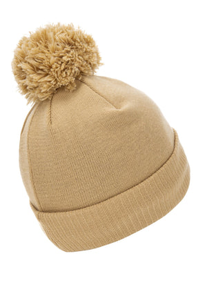 KLEINES LOGO 2 Sand Winter Beanie Bubble