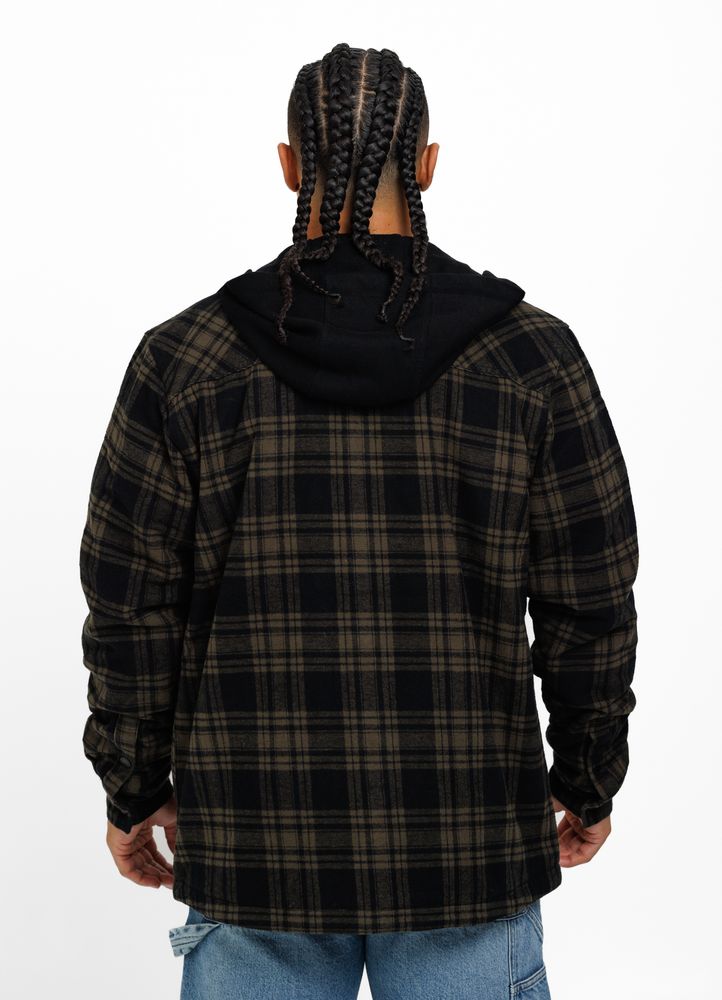 Hooded Padded Flannel Shirt Pioneer