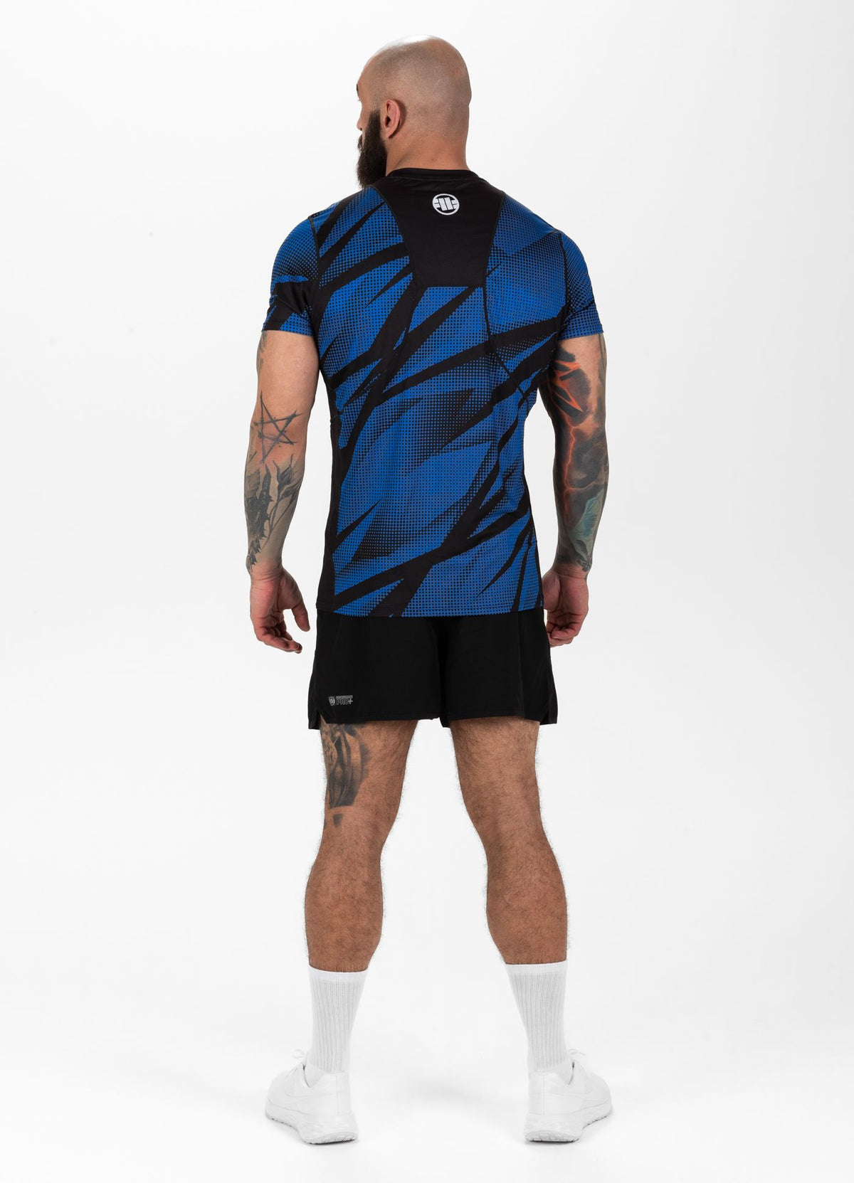 DOT CAMO 2 Blaues Sport-T-Shirt