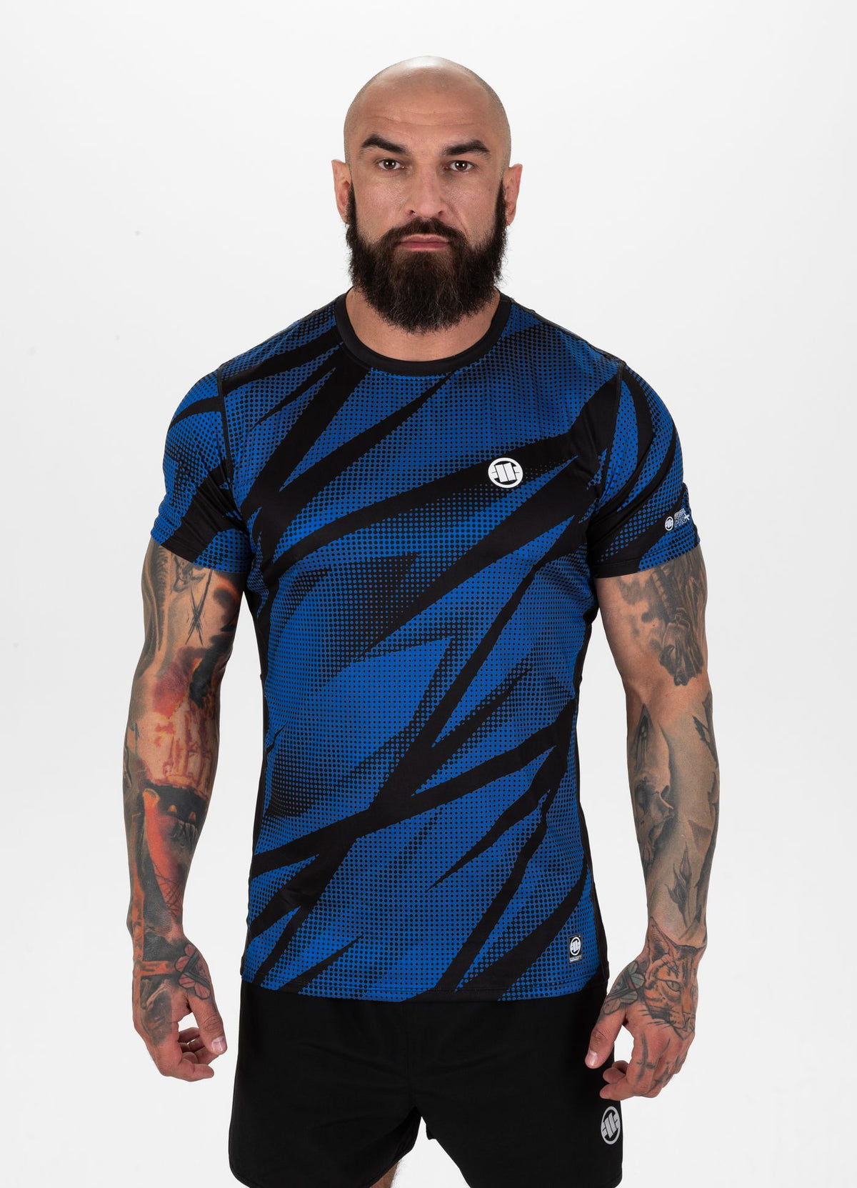 DOT CAMO 2 Blaues Sport-T-Shirt