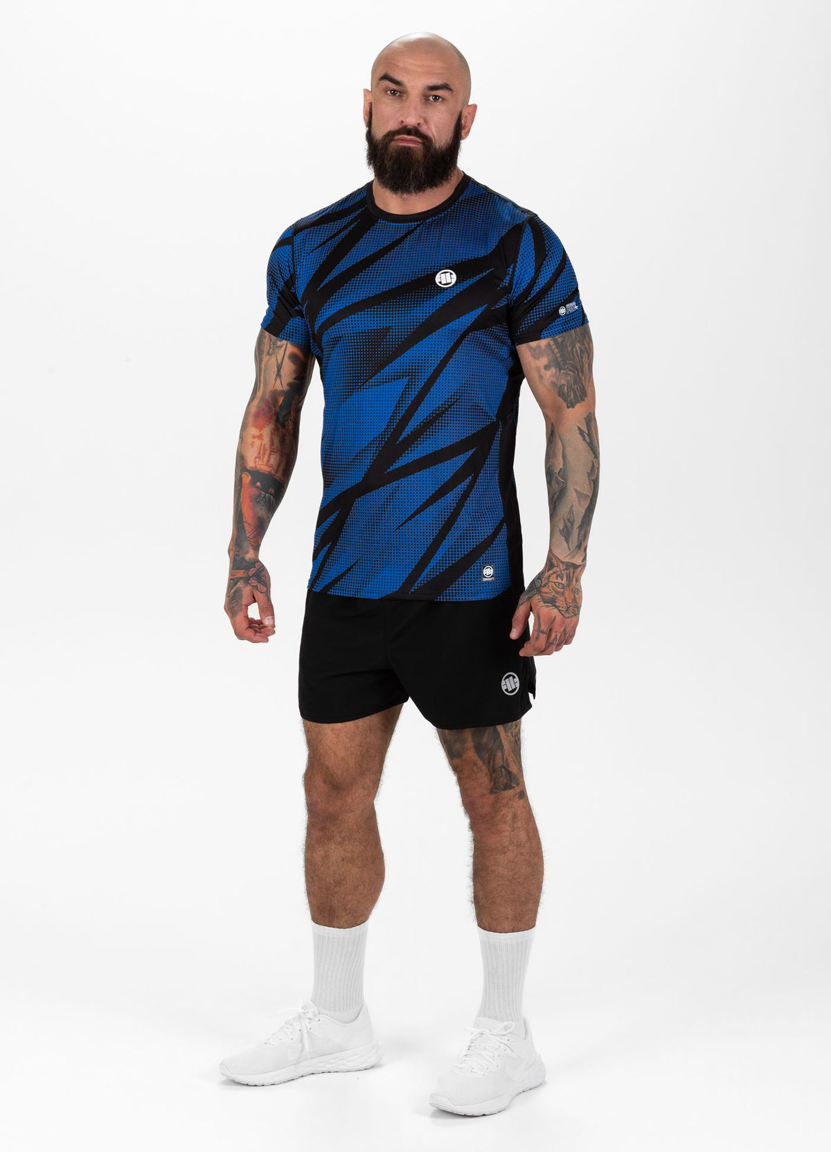 DOT CAMO 2 Blaues Sport-T-Shirt