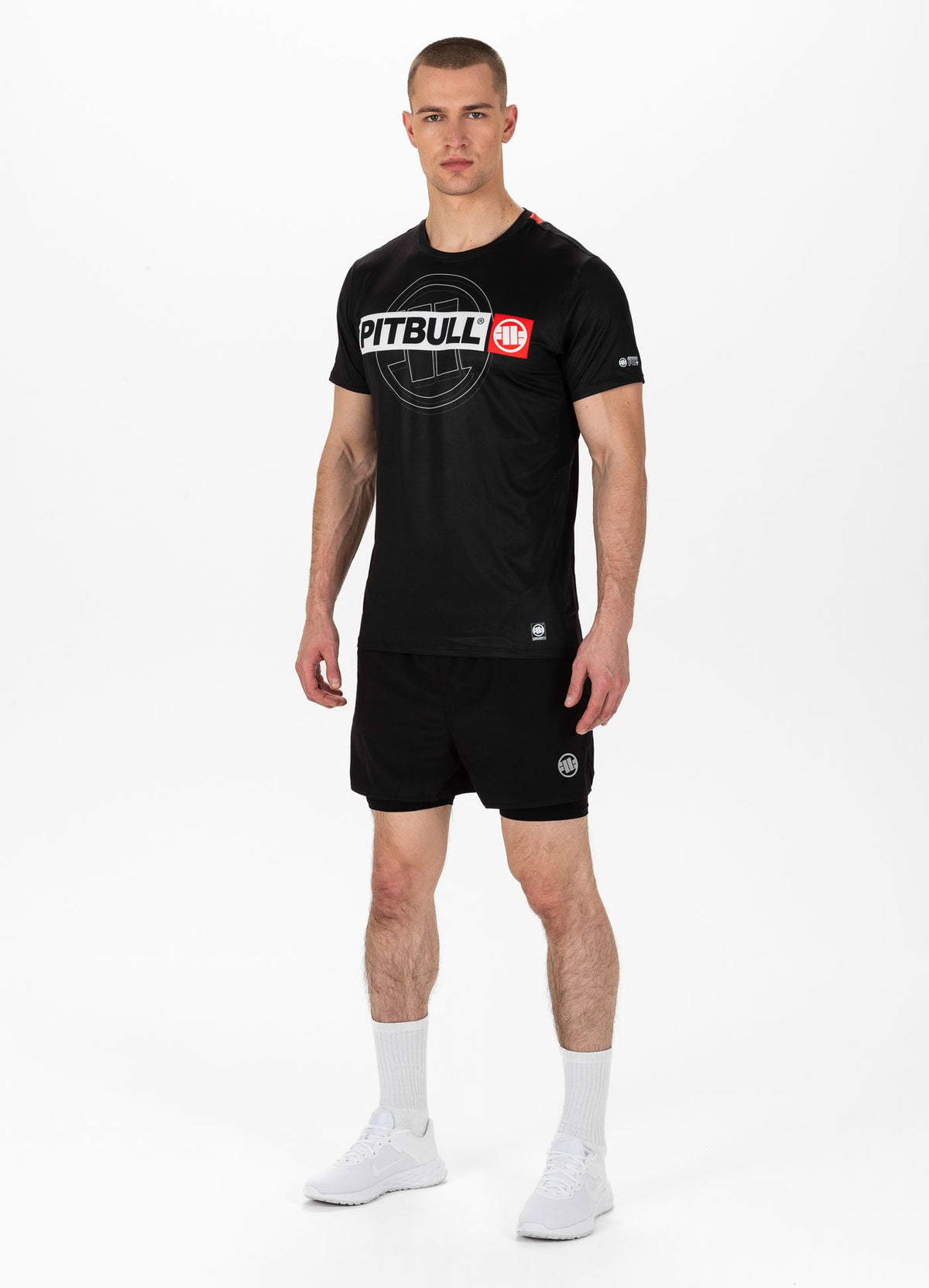 HILLTOP SPORTS Schwarzes Mesh-T-Shirt