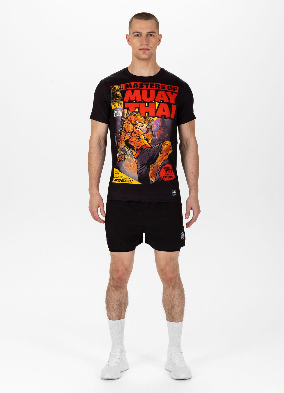 MASTERS OF MUAY THAI Schwarzes Mesh-T-Shirt