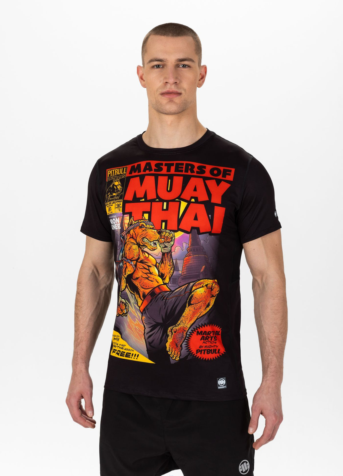 MASTERS OF MUAY THAI Schwarzes Mesh-T-Shirt