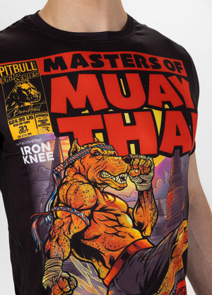 MASTERS OF MUAY THAI Schwarzes Mesh-T-Shirt