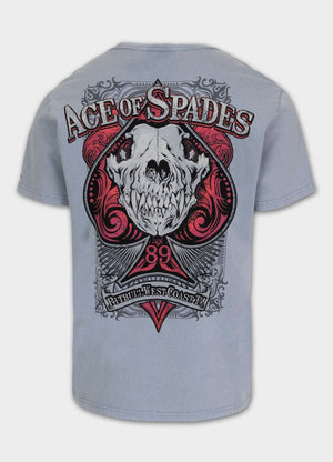 Men's T-Shirt Denim Washed ACE OF SPADES II - Blue