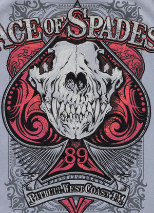 Men's T-Shirt Denim Washed ACE OF SPADES II - Blue