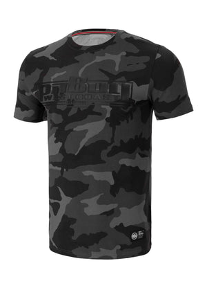 CLASSIC BOXING – T-Shirt in Slim Fit mit Camouflage-Muster in Schwarz