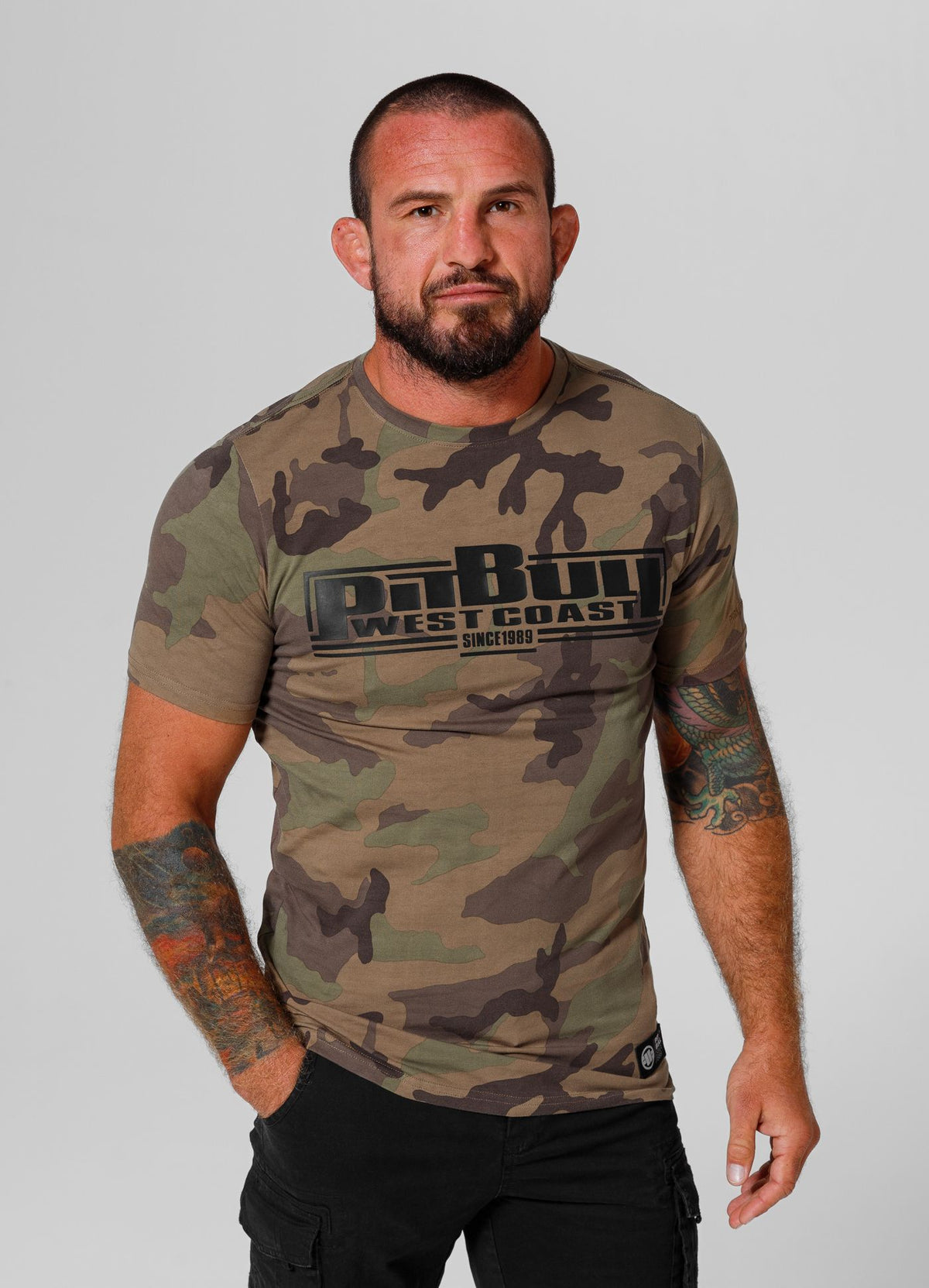 CLASSIC BOXING – Slim Fit-T-Shirt mit Camouflage-Muster