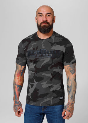 CLASSIC BOXING – T-Shirt in Slim Fit mit Camouflage-Muster in Schwarz