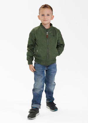 Kinder Übergangsjacke MA-1 Junior - Olivgrün