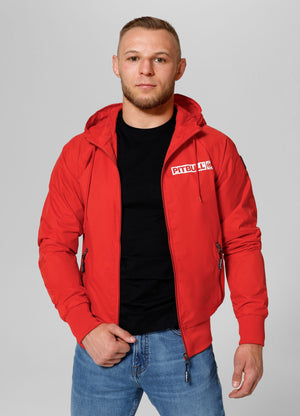 Rote Jacke mit ATHLETIC-LOGO