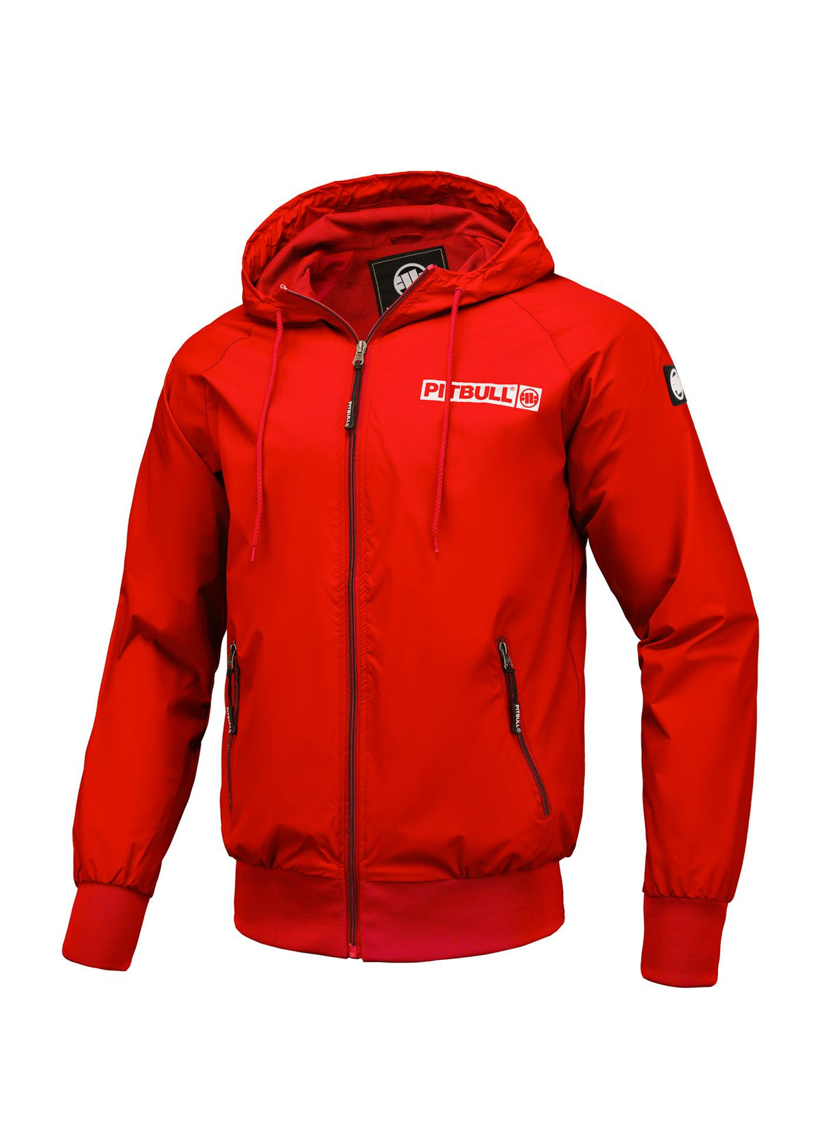 Rote Jacke mit ATHLETIC-LOGO