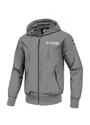 Hellgraue Jacke mit ATHLETIC-LOGO