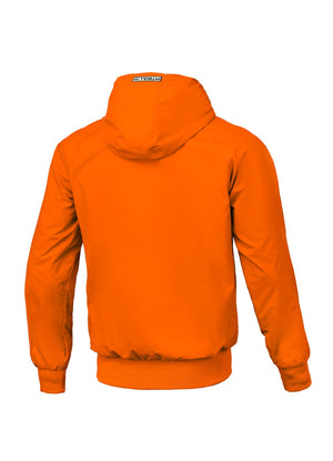 Orangefarbene Jacke mit ATHLETIC-LOGO