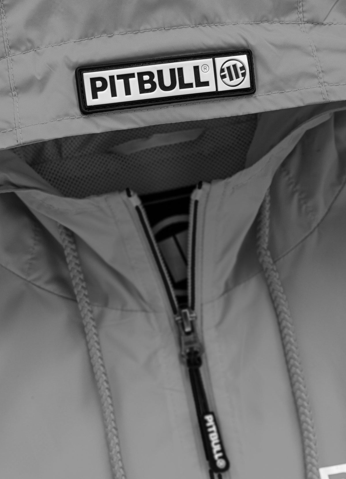 Hellgraue Jacke mit ATHLETIC-LOGO