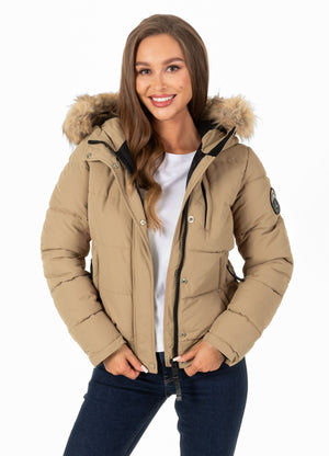 Damen Kapuzenjacke Firethorn Sand