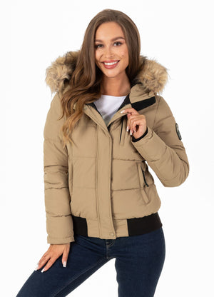 Damen Kapuzenjacke Firethorn Sand