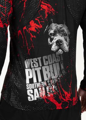 BLOOD DOG 2 Schwarzes Mesh-Langarm-T-Shirt