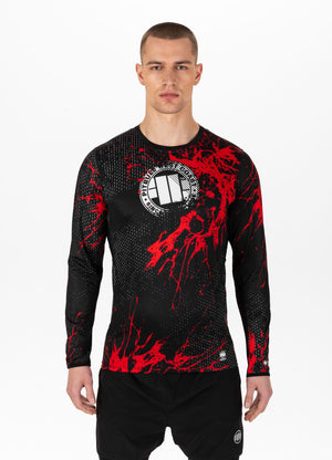 BLOOD DOG 2 Schwarzes Mesh-Langarm-T-Shirt