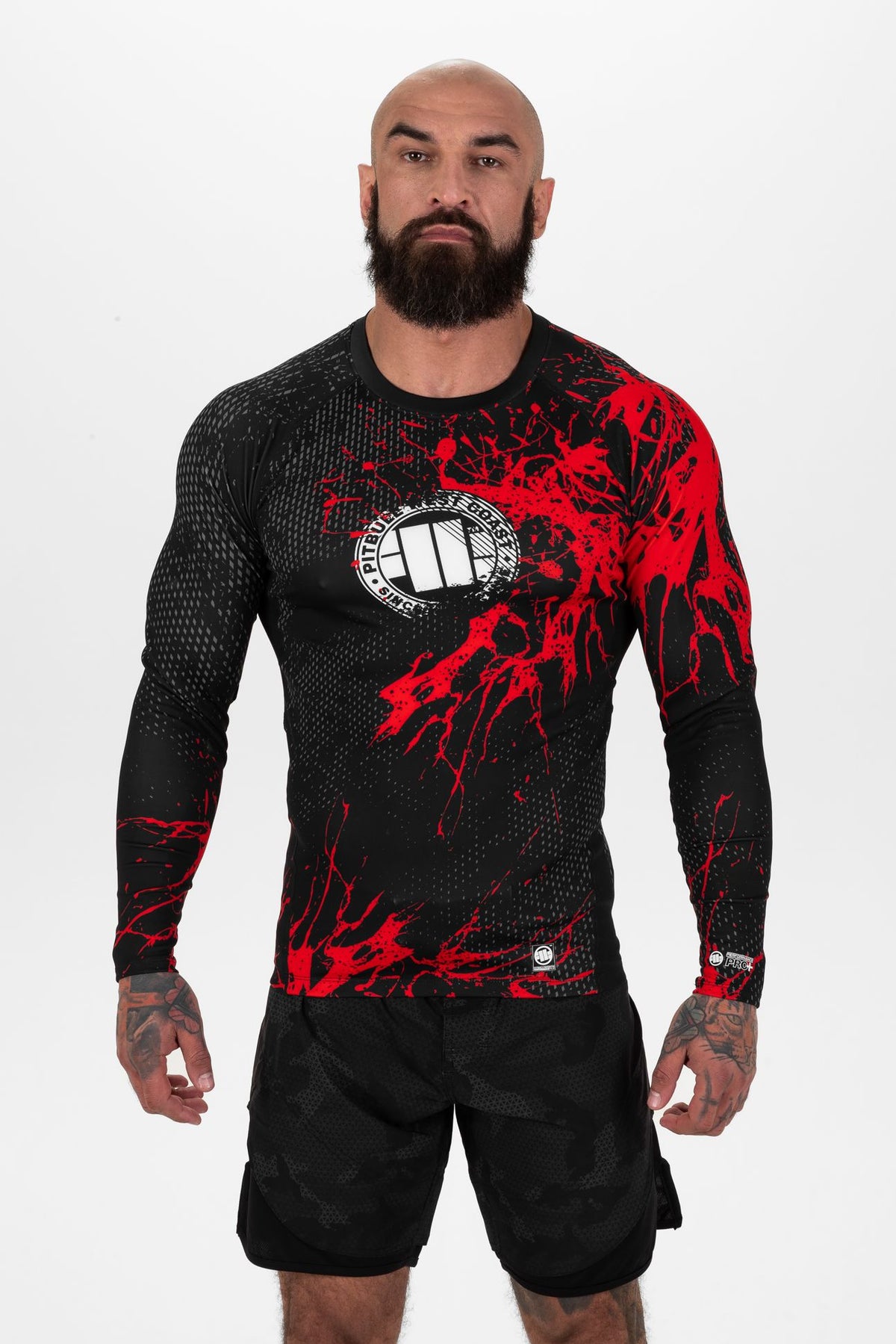 BLOOD DOG 2 Schwarzer Langarm-Rashguard