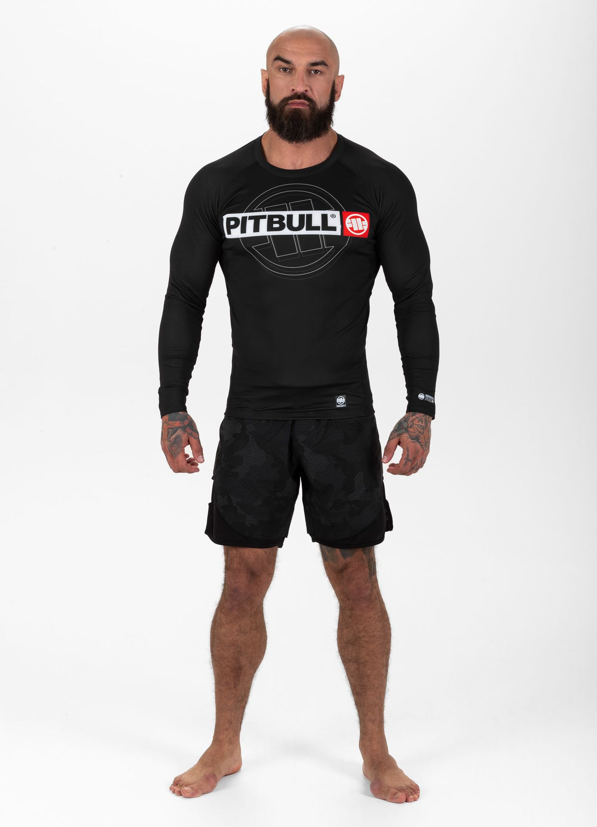 HILLTOP SPORTS Schwarzer Langarm-Rashguard