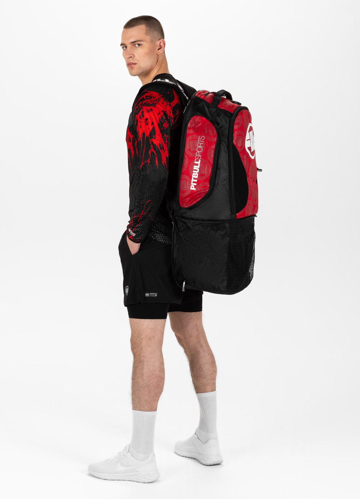 Großer Logo-Trainingsrucksack in Rot