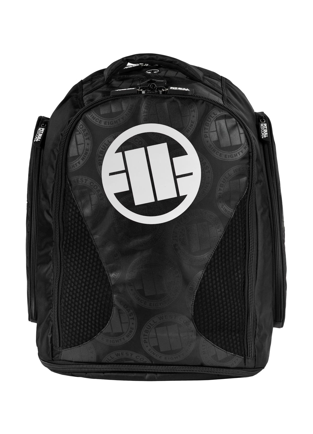 Schwarzer mittelgroßer Trainingsrucksack mit Logo