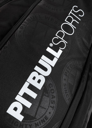 Schwarzer mittelgroßer Trainingsrucksack mit Logo