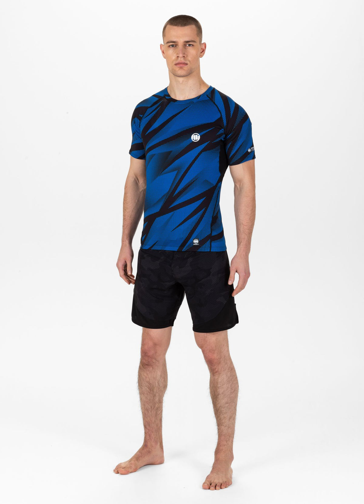 Blaues Mesh-T-Shirt mit DOT CAMO 2-Motiv