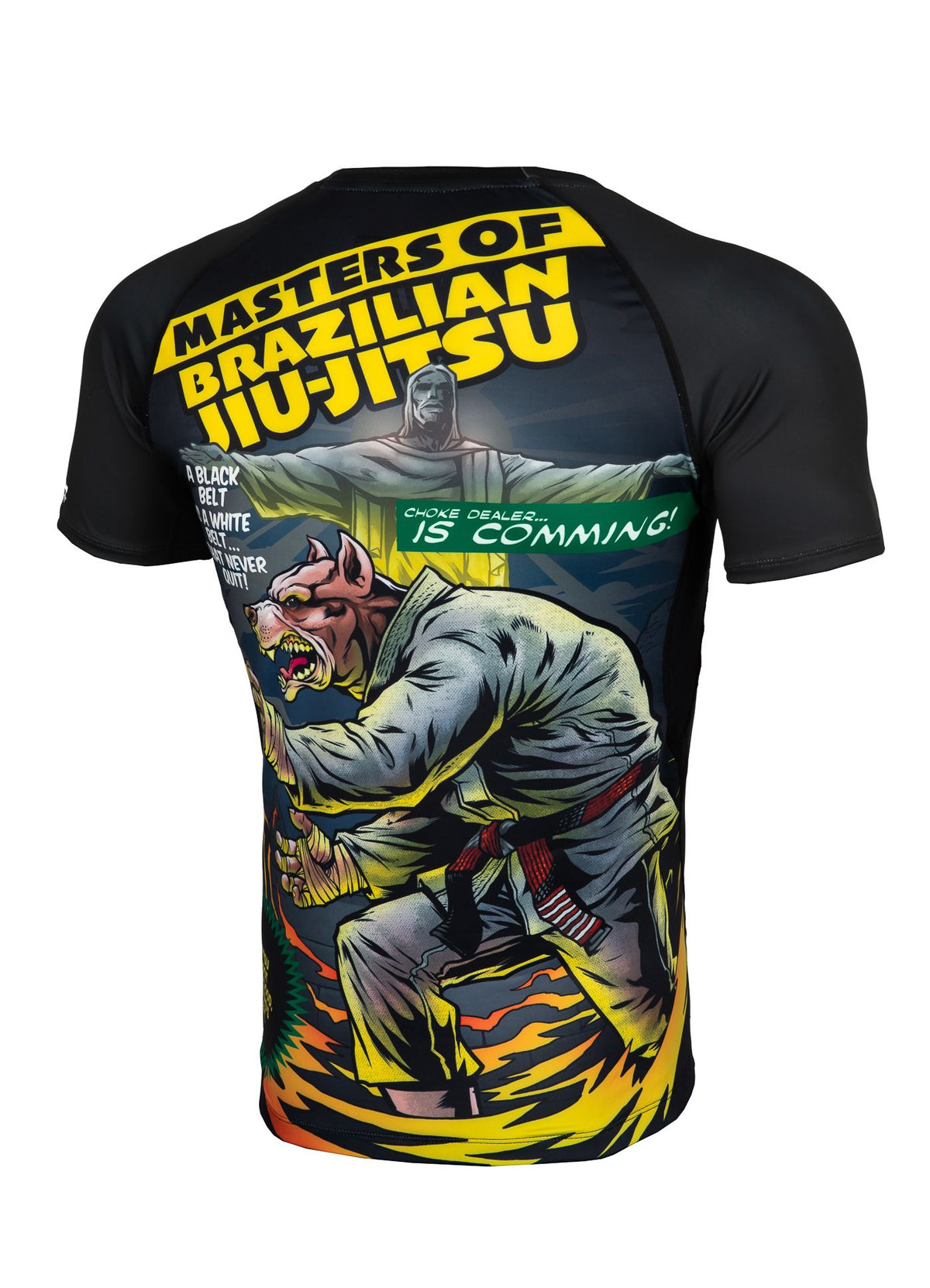 MASTERS OF BJJ HILLTOP schwarzer Rashguard