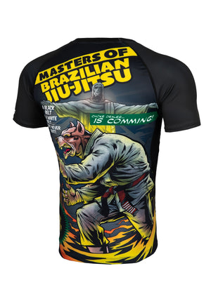 MASTERS OF BJJ HILLTOP schwarzer Rashguard