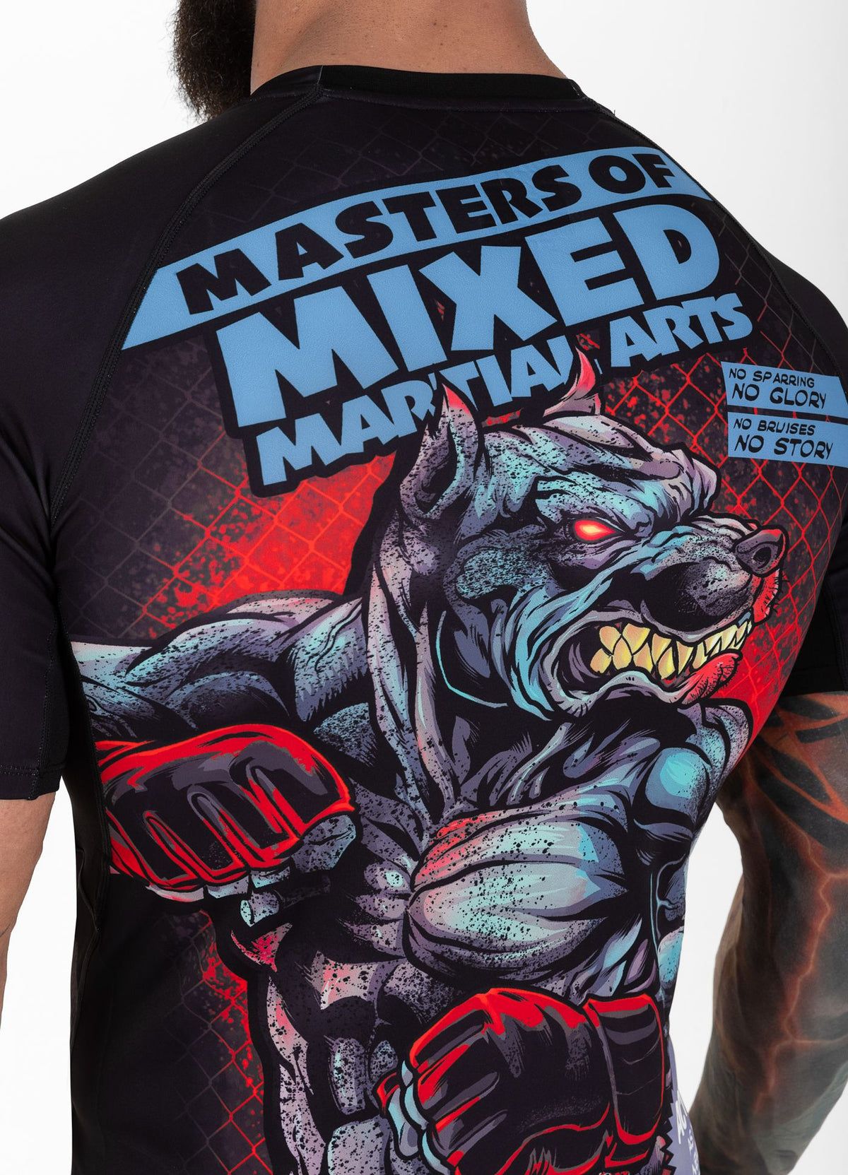 MASTERS OF MMA HILLTOP schwarzer Rashguard