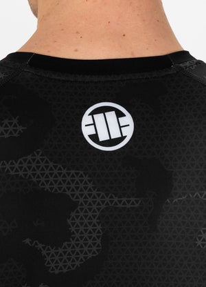 NET CAMO NEW LOGO 2 Ganz schwarzer Camo-Rashguard