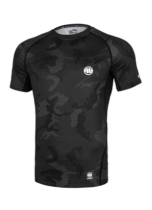 NET CAMO NEW LOGO 2 Ganz schwarzer Camo-Rashguard