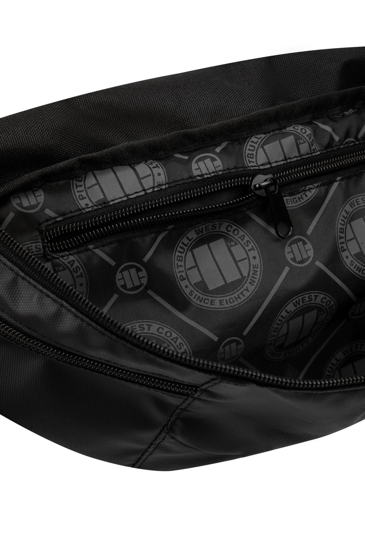 Schwarze Gürteltasche mit Logo